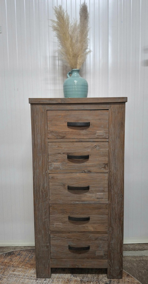 Image 1 of Cómoda de teca maciza, nueva