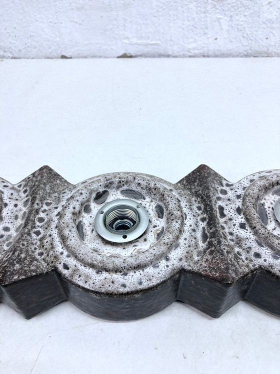 Image 1 of Two triple wall lamps from the 1960s/70s, brutalist style, PAN ceramics