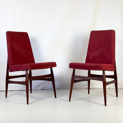 Set van 4 Deense Mid Century teakhouten eetkamerstoelen, 1960