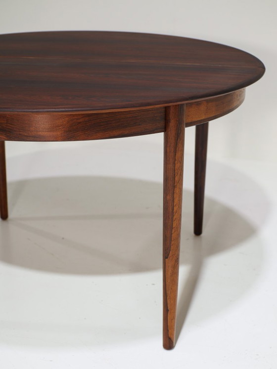 Image 1 of Ronde eettafel uitschuifbaar Skovby butterfly leaf palissander