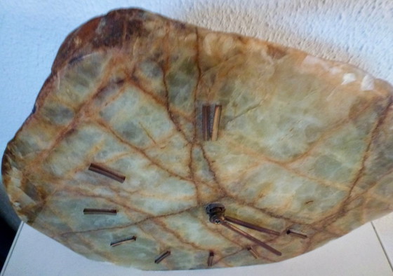 Image 1 of Vintage Table / Desk Clock, Marble/Onyx