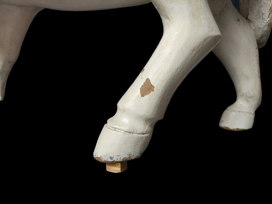 Image 1 of Cavallo in legno intagliato – Arte popolare – Francia/Svizzera, circa 1880