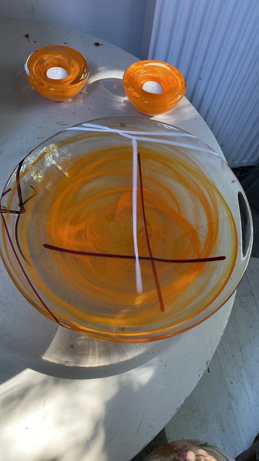 Kosta Boda Anna Ehrner Schale+2 Teehalter