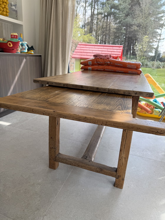 Image 1 of Antique French wooden table - 199 cm