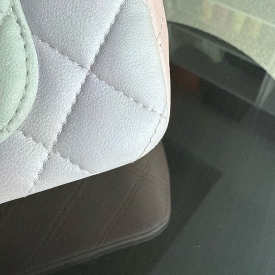 Image 1 of Chanel Classic Flap Mini Top Handle -Quilted Lambskin Ombre Rainbow Gold Hardware Microchip