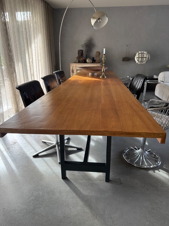 Image 1 of Zeer Unieke Tafel met een verhaal!  4 meter lang Vintage Mid Century jaren 60