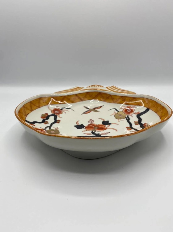 Porcelain Shell Dish – Imari Japonism Plum Tree and Bird Decoration – French Belle Époque – Decorative Objects (photo 2 of 4)
