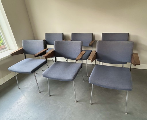 6 x Gispen Cordemeijer chair 1265