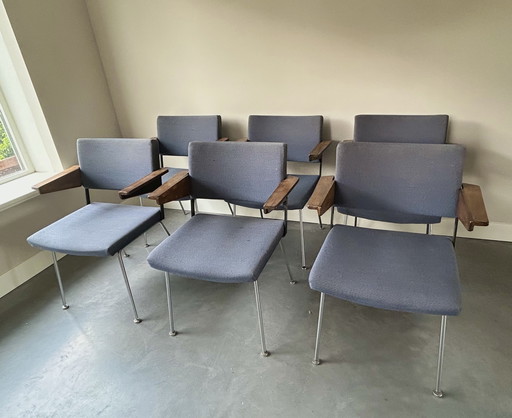 6 x Gispen Cordemeijer chair 1265