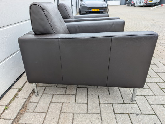 Image 1 of 2x De Sede DS-4 Design Armchair Dark Brown Leather 