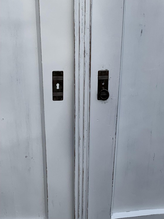 Vintage Painted Wooden Wardrobe (photo 10 of 11)