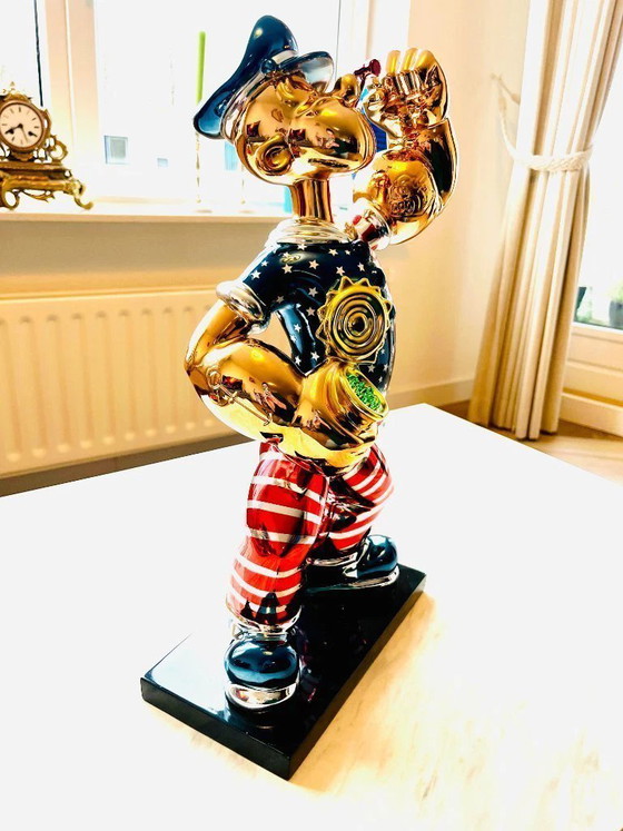 Image 1 of Sculpture XL Popeye USA, Pop Art, Luxe, Argent, Statue, Dessin animé, États-Unis