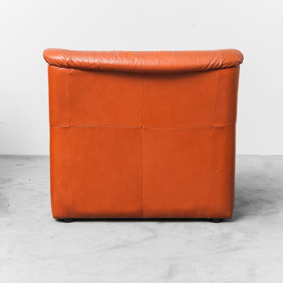 Image 1 of COPPIA DI POLTRONE VINTAGE IN PELLE ARANCIO ANNI ’70 MODERNARIATO
