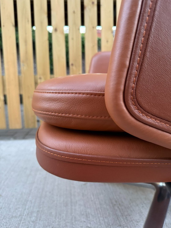 Image 1 of Vitra Grand Relax armchair with ottoman in cognac leather