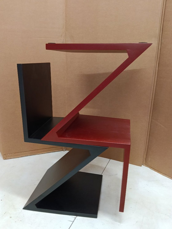 Image 1 of Sedia ALIVAR MVSEVM 514 ZIG ZAG (NUOVA, MAI USATA) Rosso Bordeaux o Nero