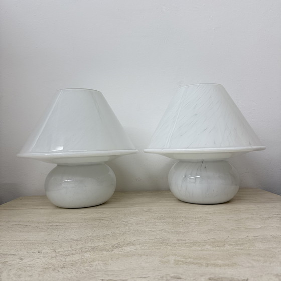 Image 1 of Limburg Glashütte Glass Table Lamp Mushroom, 1970's