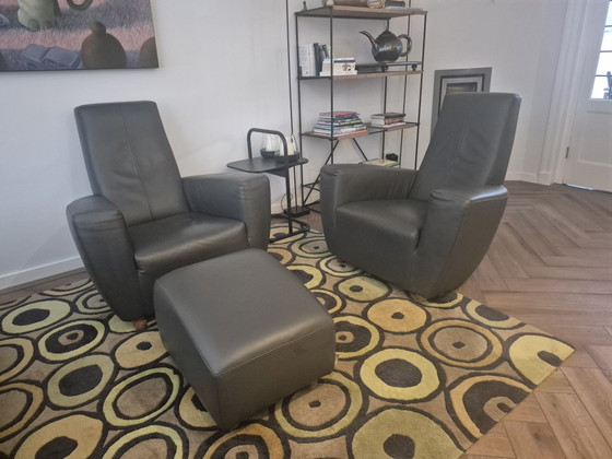 Grey leather armchair, Label Van den Berg (photo 5 of 11)