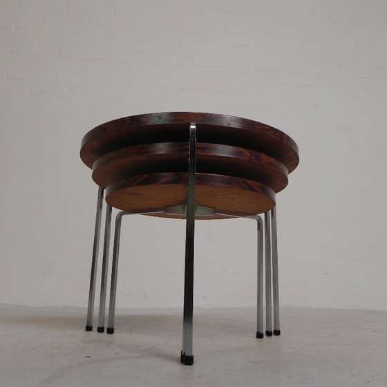 Image 1 of Set of 3 side tables, nesting tables Vaza Roden, 1960s