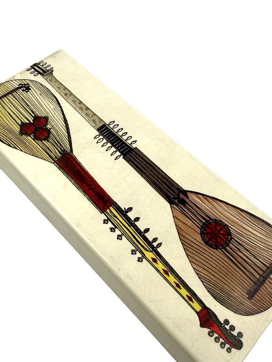 Image 1 of Piero Fornasetti, Mandolinen Zigarren Kiste, Mailand Italien, ca. 1960er Jahre