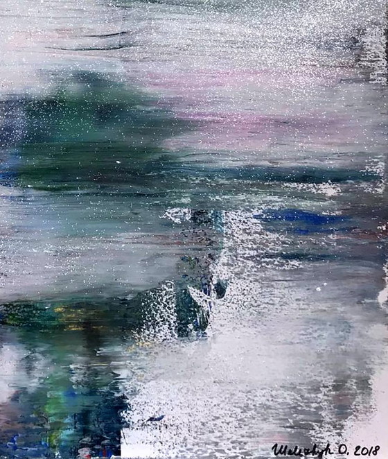 Original Acrylic Painting Abstract Expressionism Night Coolness – Paintings & Drawings, Canvas (photo 7 of 7)