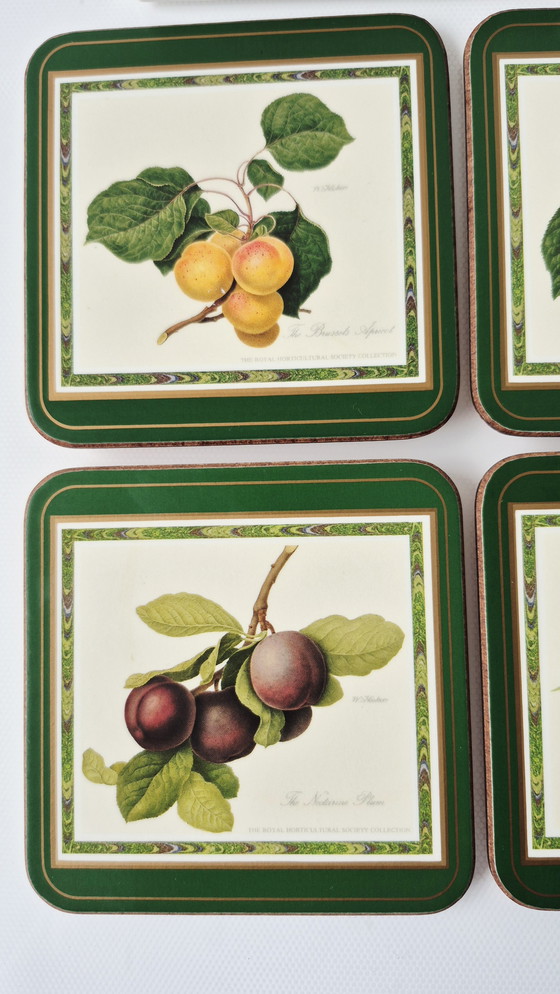 Image 1 of Pimpernel 6 x Coasters Hooker Fruits Very Rare