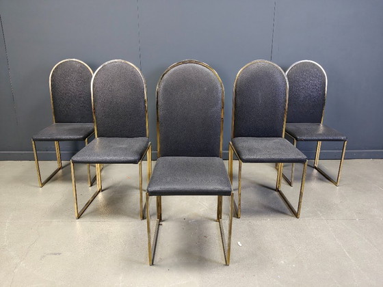 Image 1 of Sedie da pranzo vintage di belgochrom, set di 6 anni '70