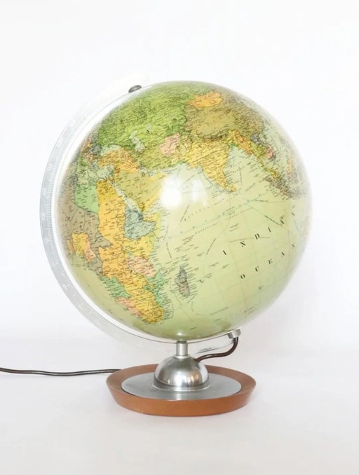 Vintage wereldbol lamp glas JRO Globus