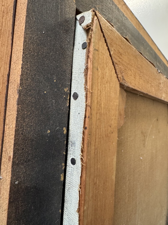 Image 1 of Still life painting, oil on antique canvas