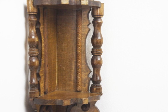 Scaffale Angolare Vintage da Parete Legno Barocco Curio Etagère Ornato Sospeso Display – Armadi a muro, Wood (photo 9 of 10)