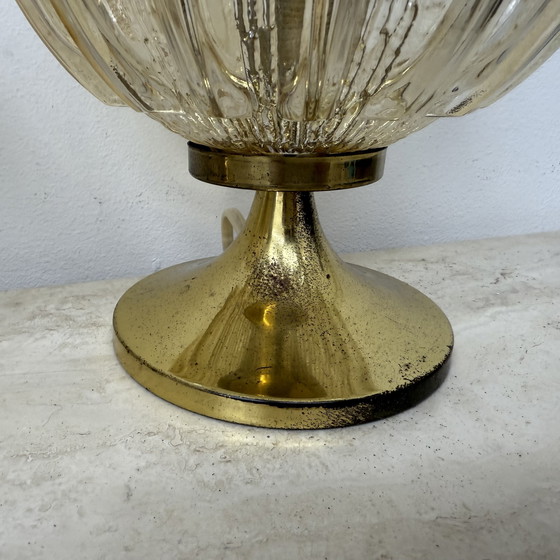 Image 1 of Mid Century Set van 2 Wortmann & Filz glazen tafellampen, 1970