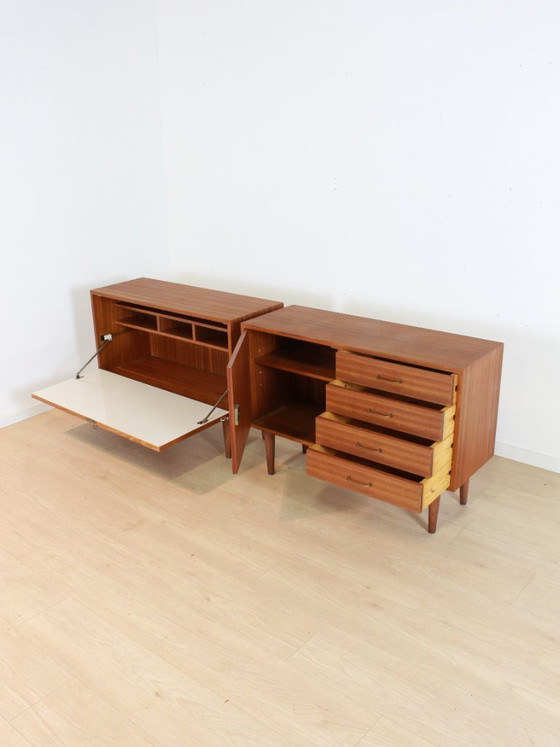 Image 1 of Sideboard-Set – Teakholz, 2-teilig.