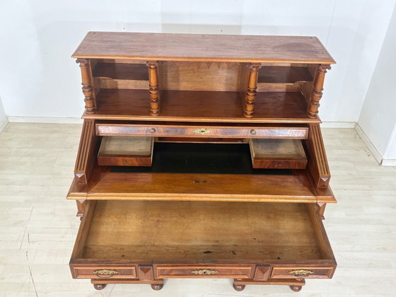 Image 1 of Gründerzeit bureau, tafel, kantoorbureau, secretaressebureau, antiek, circa 1880