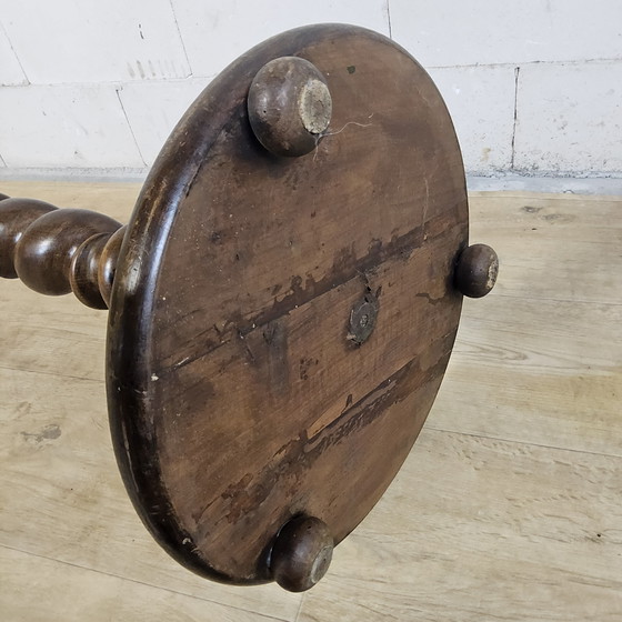 Image 1 of Candeliere antico in legno del XIX secolo, stile giacobino, a spirale, per grande chiesa (altezza 166 cm).