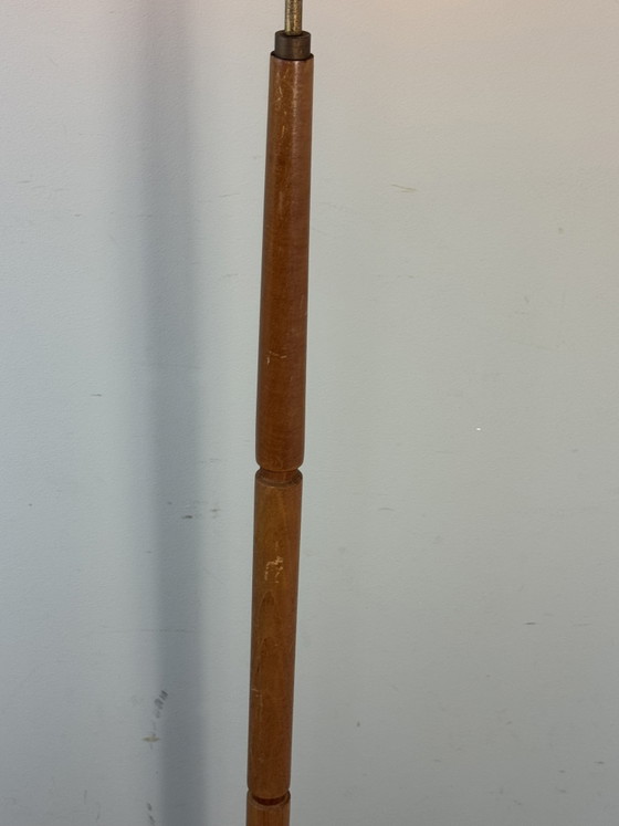 Vintage Danish Teak Floor Light - Mid-Century Style – Metal, Wood (photo 7 of 14)