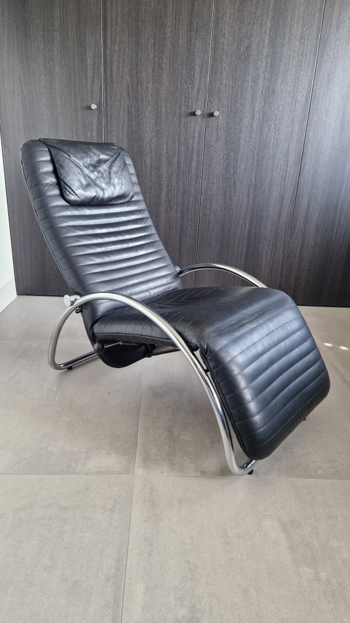 Scandinavian Design Recliner by Ingmar Relling Optima (Bauhaus style) – verstelbare relaxstoel, Leather, Metal