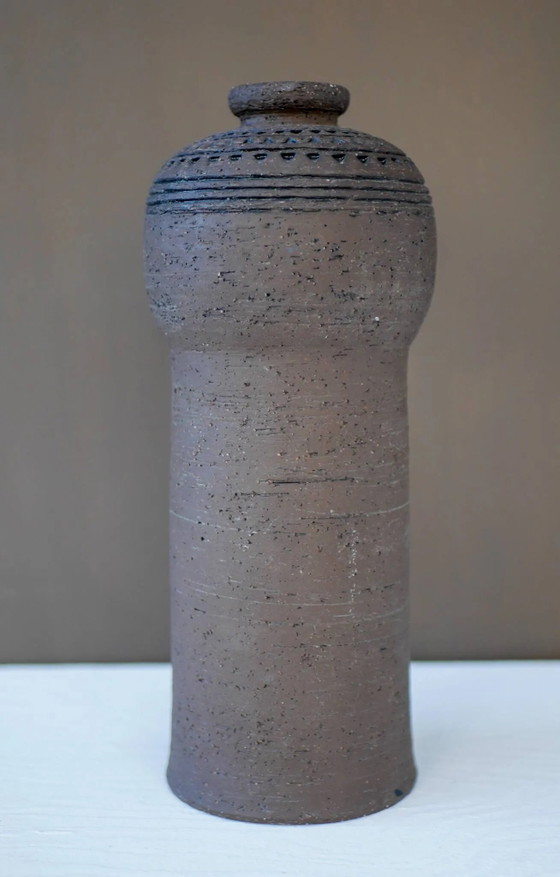 Image 1 of Modernist, earthenware ceramic vase by Inger Persson for Rörstrand, Sweden