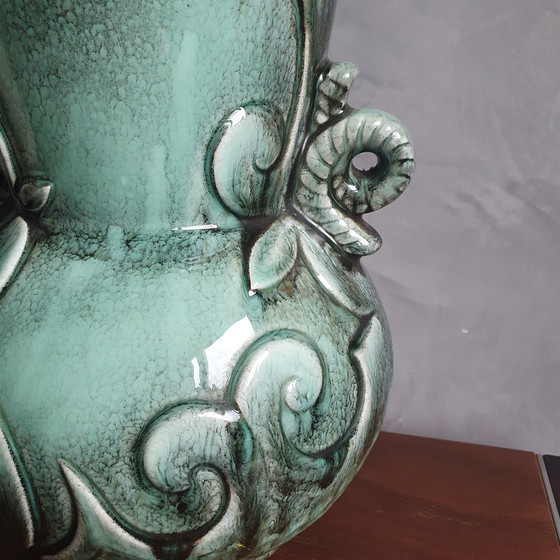 Image 1 of Vintage Mint Green Jasba Germany Vase From The Sixties