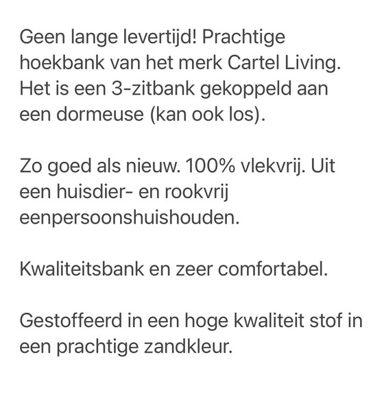 Image 1 of Hoekbank Cartel Living 3-zitbank + dormeuse