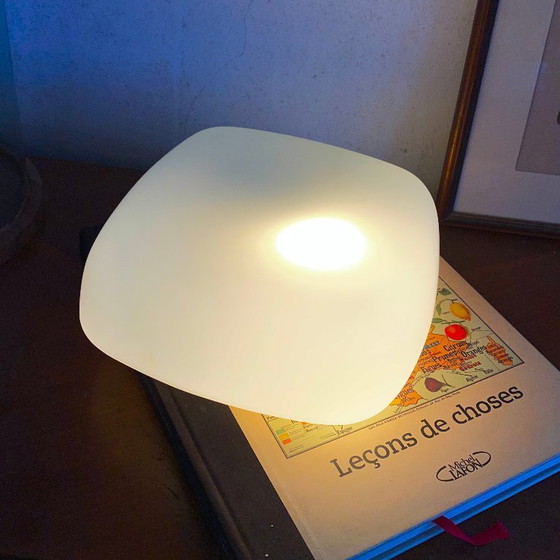 Large square ceiling light or wall lamp 25 cm matte white glass (photo 7 of 9)