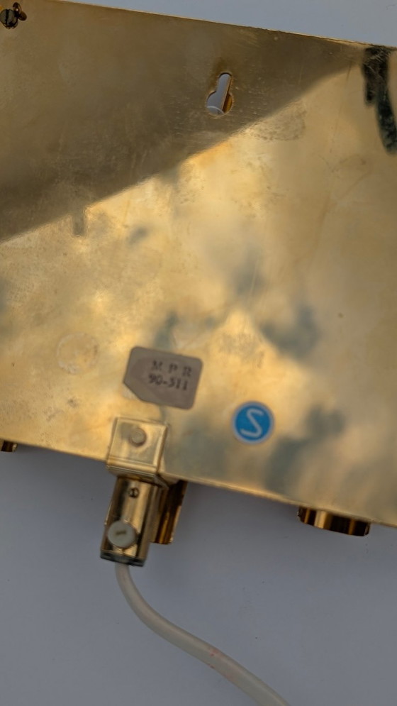 Image 1 of Coppia di lampade da parete in ottone e vetro di Hans Agne Jakobsson