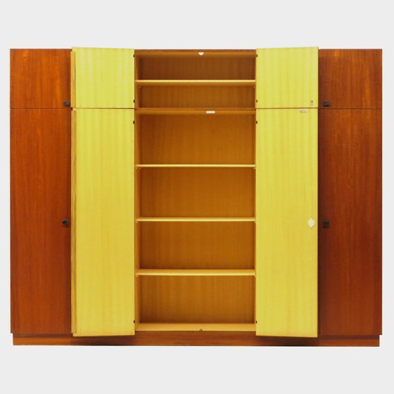 Image 1 of Large vintage mid-century XL wardrobe in teak, 1960s