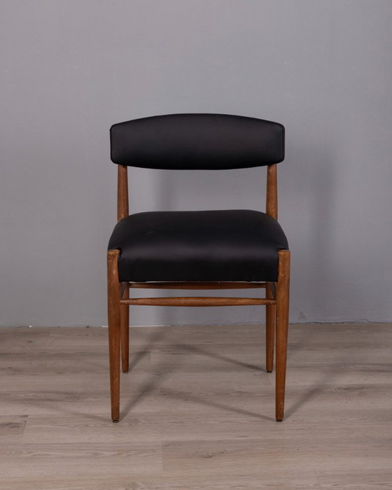 Image 1 of ENSEMBLE DE 4 CHAISES VINTAGE EN BOIS DE TECK DES ANNÉES 1960, DESIGN ITALIEN