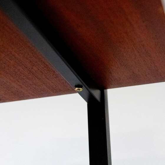 Image 1 of 1x Mid-Century Modern Teak Bookshelf with Iron Frame, Italy, 1960s