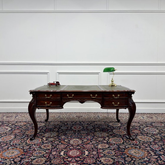 Scrivania Classica Antica Inglese – Scrivanie, Leather, Wood (photo 2 of 22)
