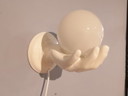 Vintage porcelain wall lamp hand ball