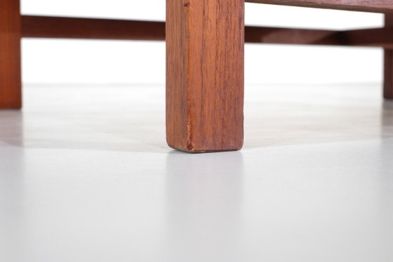 Image 1 of Fauteuil van hout, bekleed met stof, Italië, jaren 60.