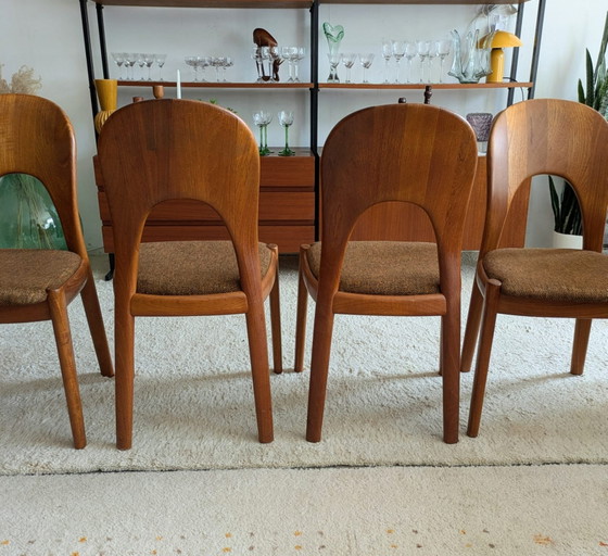 Image 1 of Vintage set of 4 Danish dining chairs, Niels Koefoed