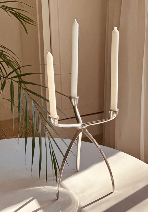 Vintage Space Age tripod candlestick