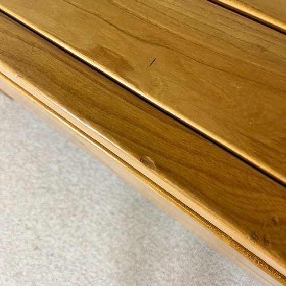 Image 1 of Large French sideboard in solid elm, 1970, attributed to the Chauvin Workshop