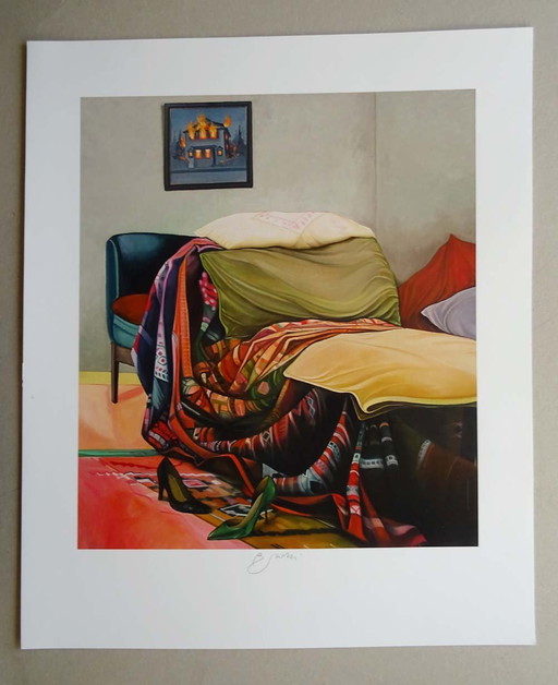 Bruno Bruni - Il Divano - Original Lithograph - Hand-signed